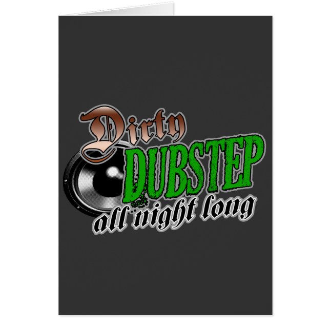 Cartão DUBSTEP SUJO toda a noite (Frente)