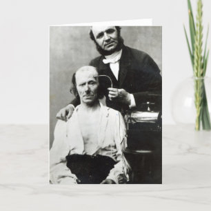 Cartão Duchenne de Boulogne with a 'victim patient'