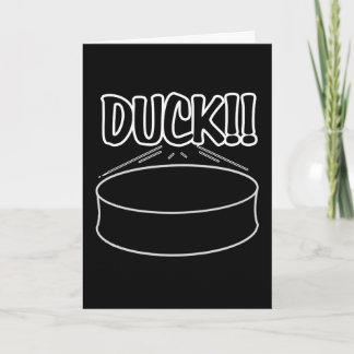 Cartão Duck!! Get Well Soon Hockey Card
