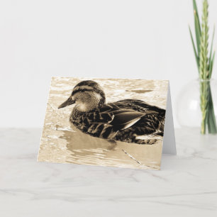 Cartão Duck in Sepia all occasions
