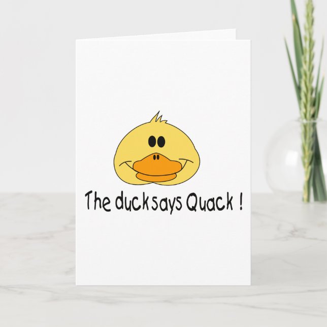 Cartão Duck Says Quack (Frente)