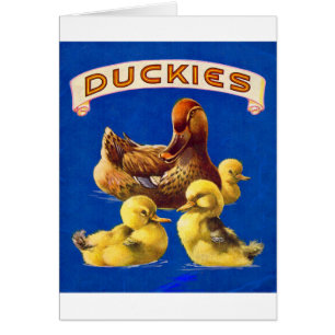 Cartão Duckies dos anos 30