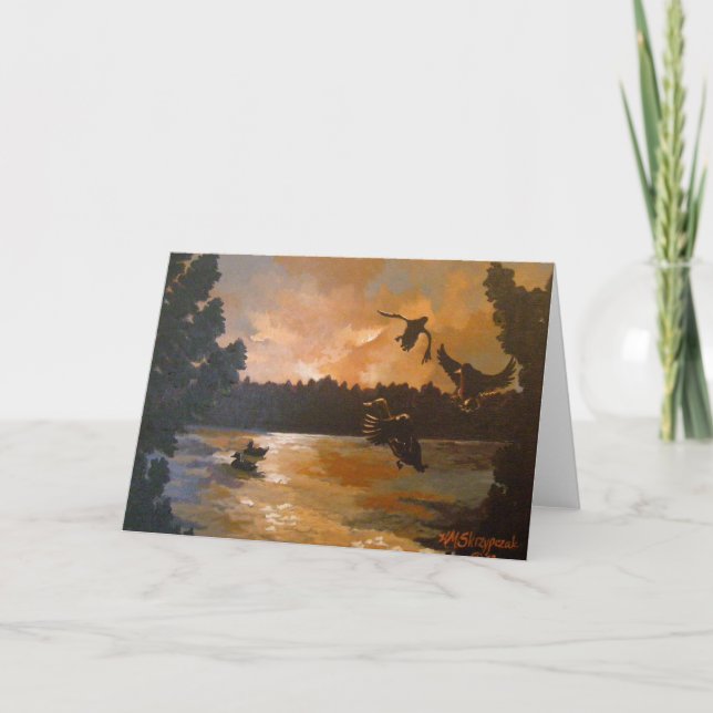 Cartão Ducks Settling In for the Night Greeting Card (Frente)