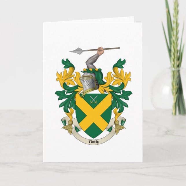 Cartão Duddy Family Crest - Blank Greeting Card (Frente)
