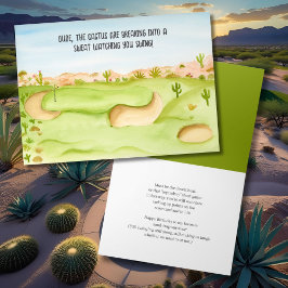 Cartão Dude Birthday Desert Golf Course Watercolor