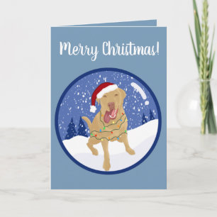 Cartão Dudley Labrador Christmas