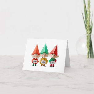 Cartão Duendes de Natal complicados e engraçados