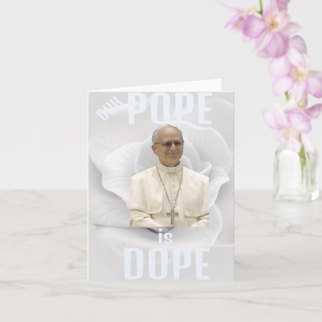 Cartão Duh Pope is Dope Greeting Card (Orquídea)