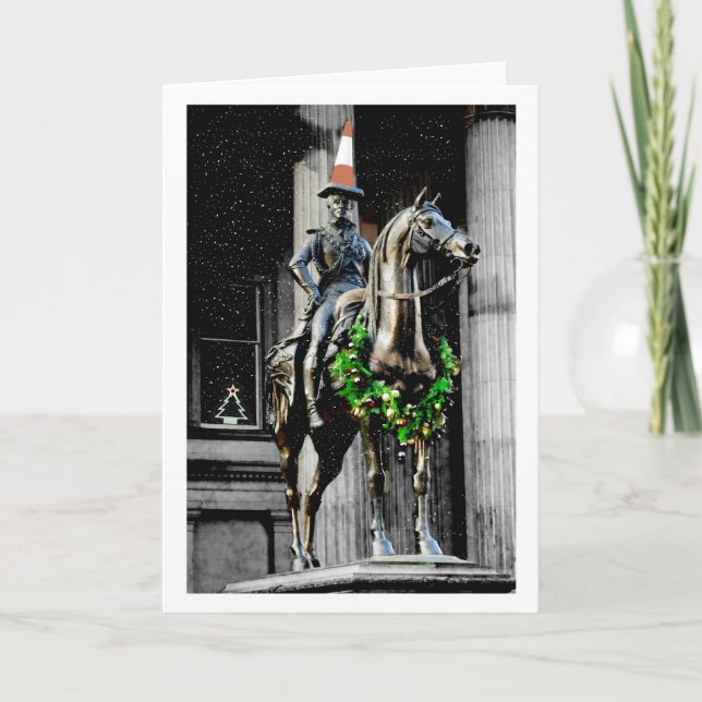 Cartão Duke of Wellington Glasgow Christmas (Frente)
