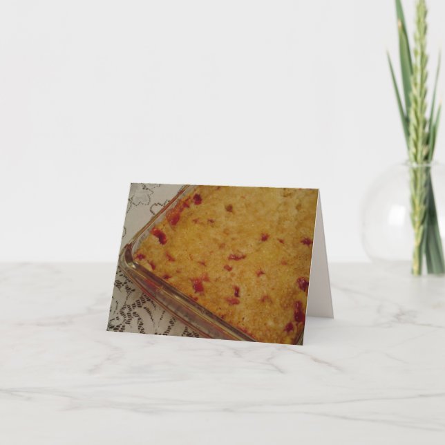 Cartão Dump Cake Recipe Note Card (Frente)