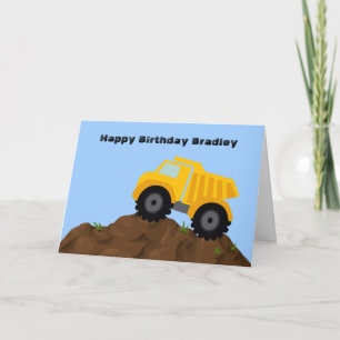 Cartão Dump Truck Personalizado Birthday