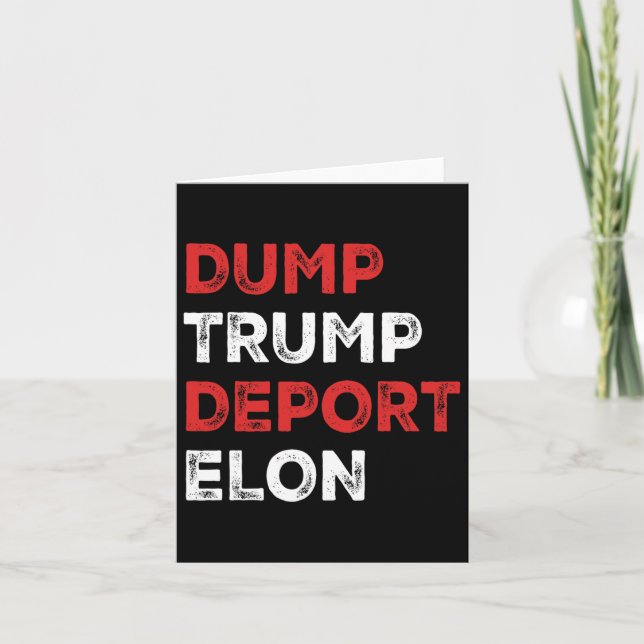 Cartão Dump Trump Deport Elon (Frente)