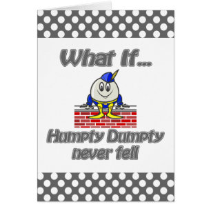 Cartão dumpty humpty nunca caiu