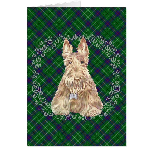 Cartão Duncan Tartan Scottie (Frente)