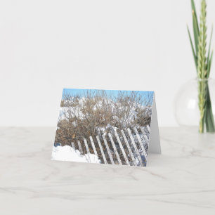 Cartão Dune Fence at Woodneck Beach Note Card