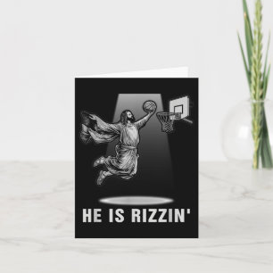 Cartão Dunquerque Jesus, Ele É Rizzin, Páscoa de basquete