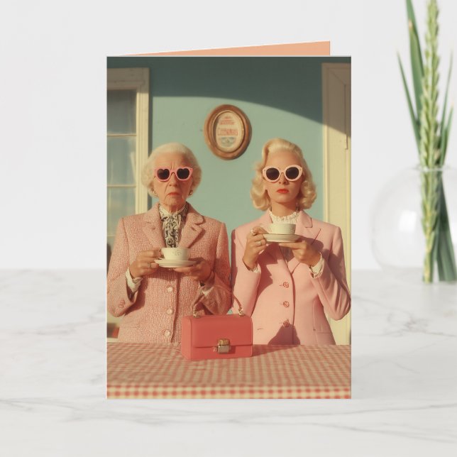 Cartão Duo de Chá Elegante (Frente)
