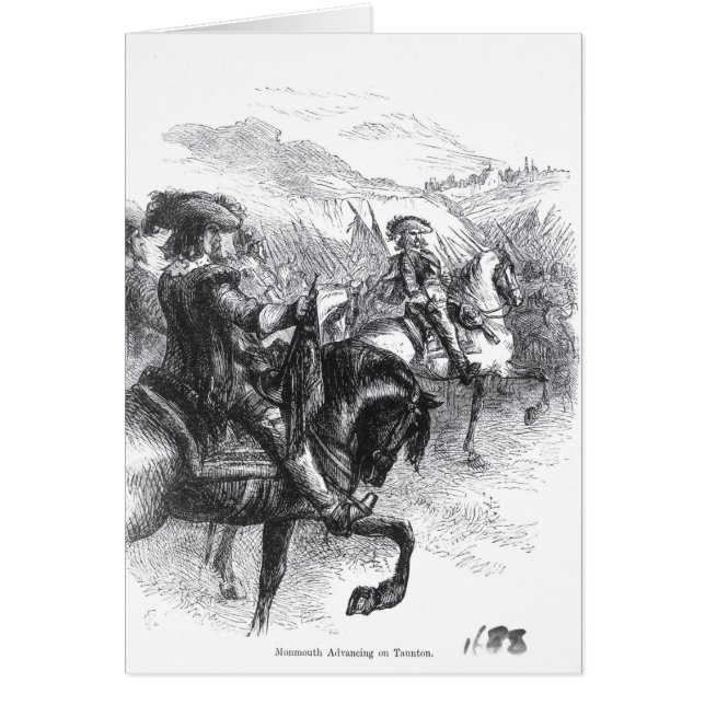 Cartão Duque de Monmouth que avança em Taunton (Frente)