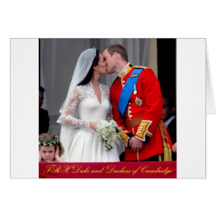 Cartão Duque e Duquesa do Casamento Real de Cambridge