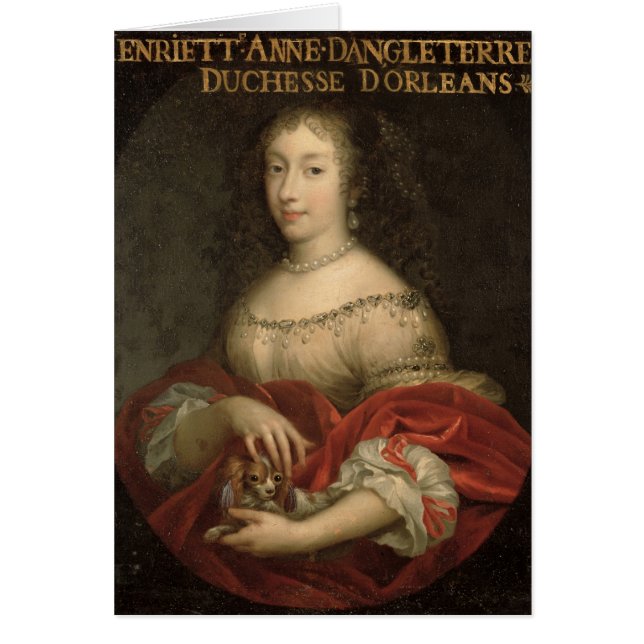 Cartão Duquesa de Henrietta Anne de Orleans (Frente)