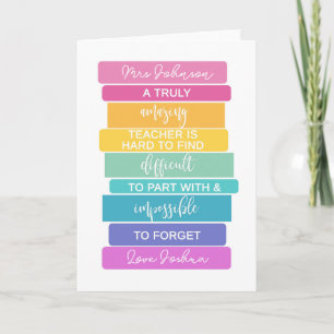 Cartão duro incrível de professores para achar impossível