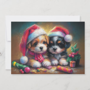 Cartão Duro Pastel Desenho Cuppies de Natal