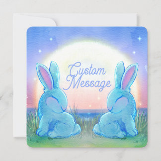 Cartão Dusk Bunnies Customizable