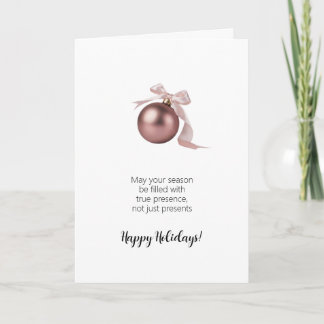 Cartão DUSTY ROSE ORNAMENT CARD FOR CHIC HOLIDAYS 5"x7"