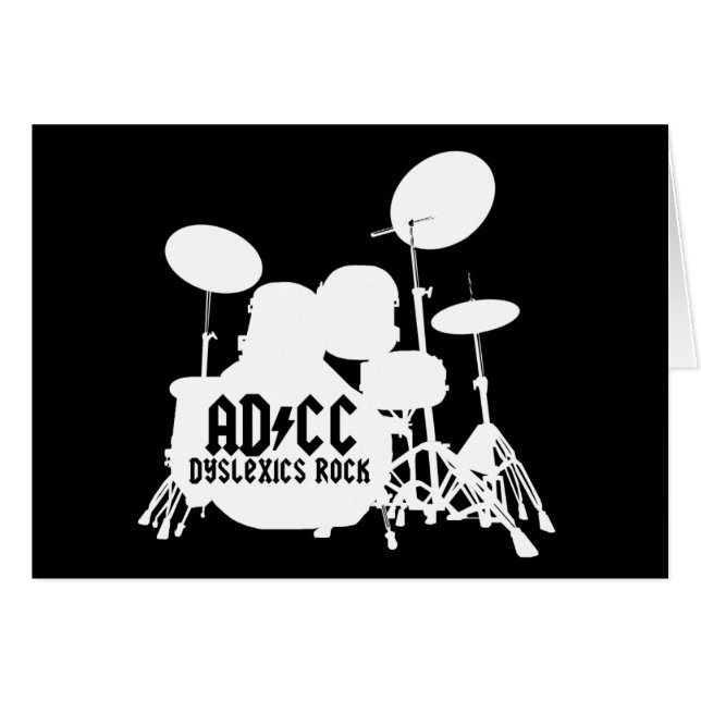 Cartão Dyslexic engraçado (Frente Horizontal)