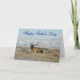 Cartão E22 Touro Elk e Colinas de neve