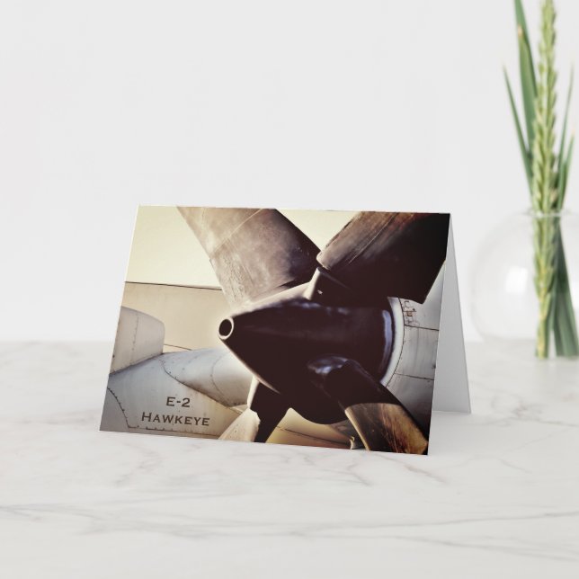 Cartão E-2 Aniversário do Avião Militar Evangelho Hawkeye (Frente)