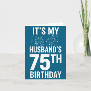 Cartão É a Arte do Aniversário de 75 Anos do Marido