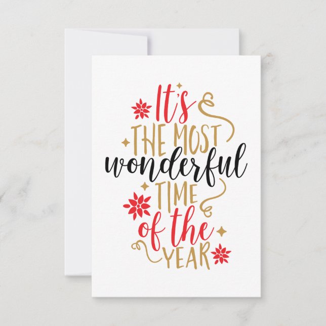 Cartão É a época mais maravilhosa do Natal (Frente)