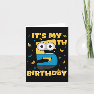 Cartão É A Minha 5 Aniversário Família Banana Que Combina