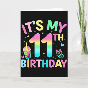 Cartão É a minha festa de 11 anos de idade 11 anos de ida