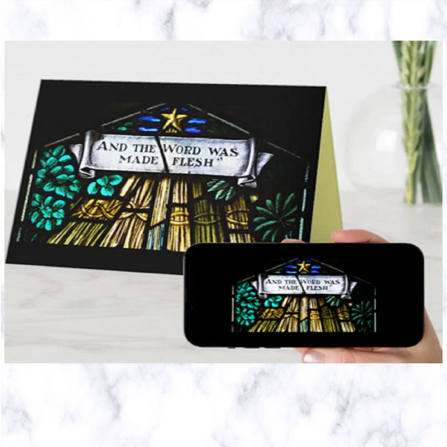 Cartão E A Palavra Foi Feita No Natal Da Carne (Criador carregado)