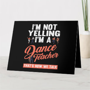 Cartão É Assim Que Falamos De Dança Engraçada, Instrutor 