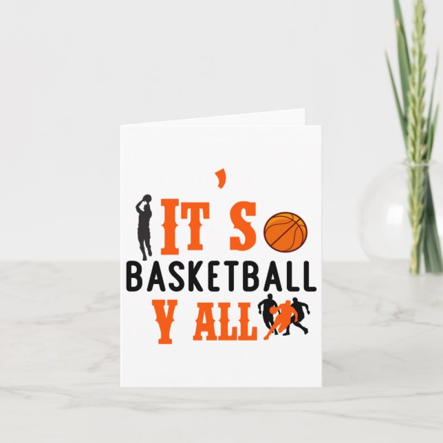 Cartão É basquetebol Y'all para diversão (Frente)