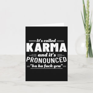 Cartão É chamado Karma, é pronunciado Ha Ha Fda Seus 