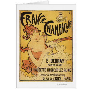 Cartão E. Debray Champagne Advertisement Poster