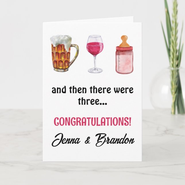 Cartão E Depois Havia Três Novos Bebês (Frente)