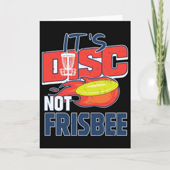 Cartão É Disco Não Frisbee Disc Golf Divertido  (Frente)