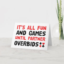 Cartão É diversão e jogos - Jogadores de ponte duplos