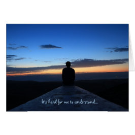 Cartão "É duro compreender" a dissolução da relação