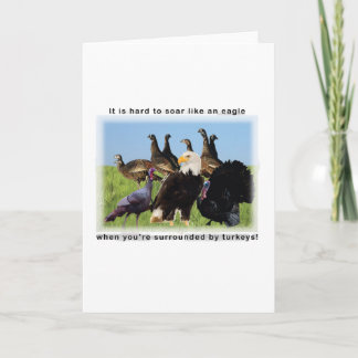 Cartão É duro voar como uma citação de águia