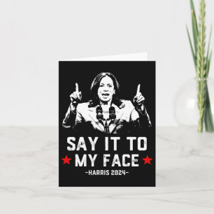 Cartão É Engraçado Votar Kamala Harris Para Pressi