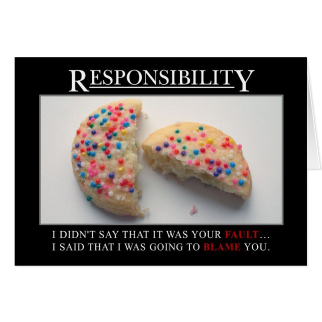 Cartão É hora de você começar a assumir a responsabilidad (Frente Horizontal)