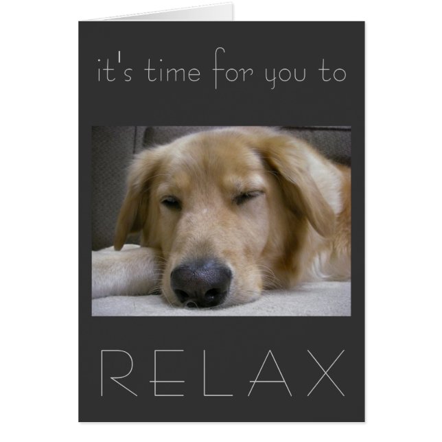 Cartão É hora para que você relaxe (Frente)