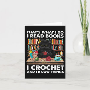 Cartão É isso que eu leio o livro que eu crochet e eu sei