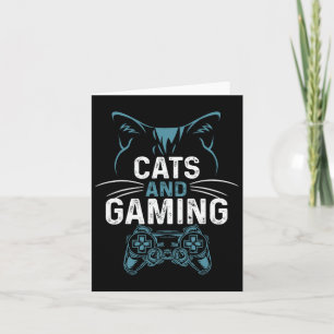 Cartão E Jogos Gatinho Fofo Amante de Gamer Video Game Fo
